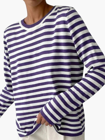 Pull Tricot Rayé Féminin