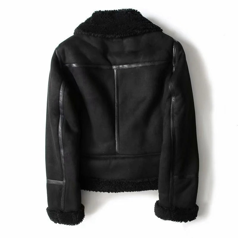 Manteau femme cuir doux et chaud hiver