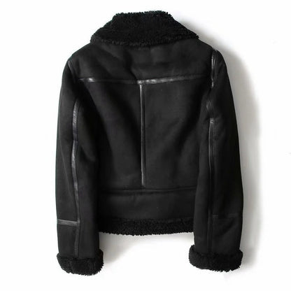Manteau femme cuir doux et chaud hiver