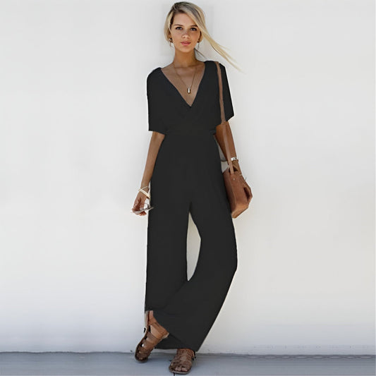 Robe Cocktail Courte à Manches Courtes Décolleté Profond - PanierRoyale