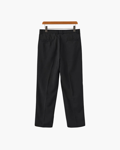 Pantalon Taille Haute Élégant Jambes Larges