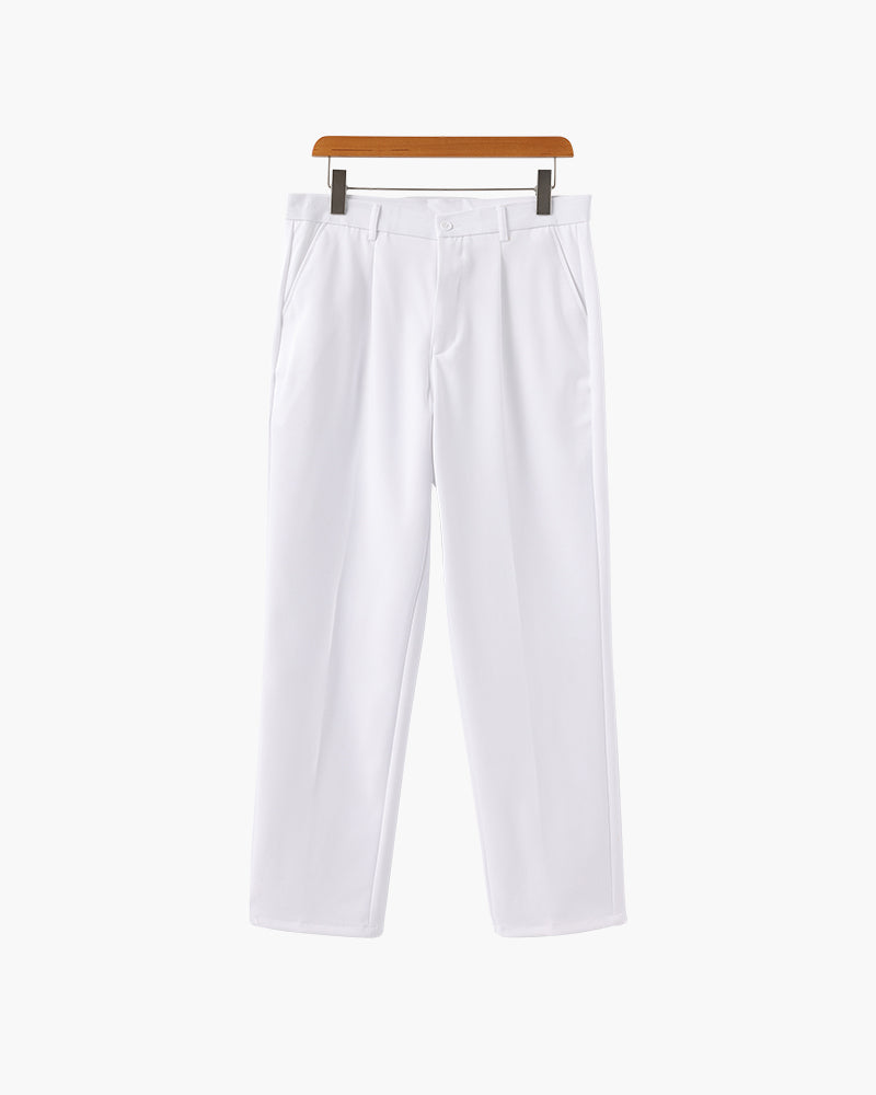 Pantalon Taille Haute Élégant Jambes Larges