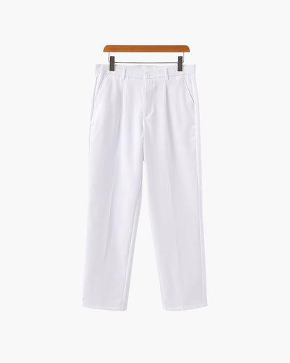 Pantalon Taille Haute Élégant Jambes Larges