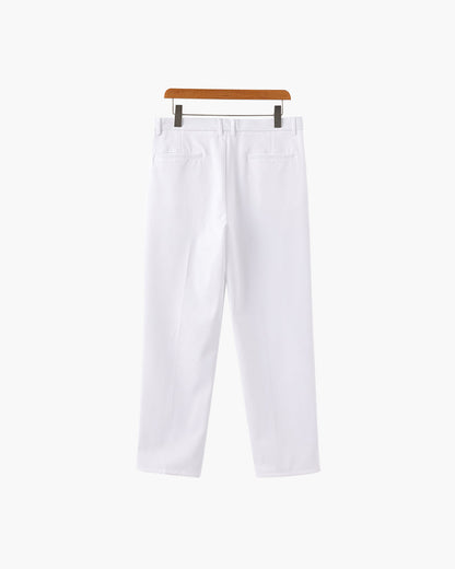 Pantalon Taille Haute Élégant Jambes Larges