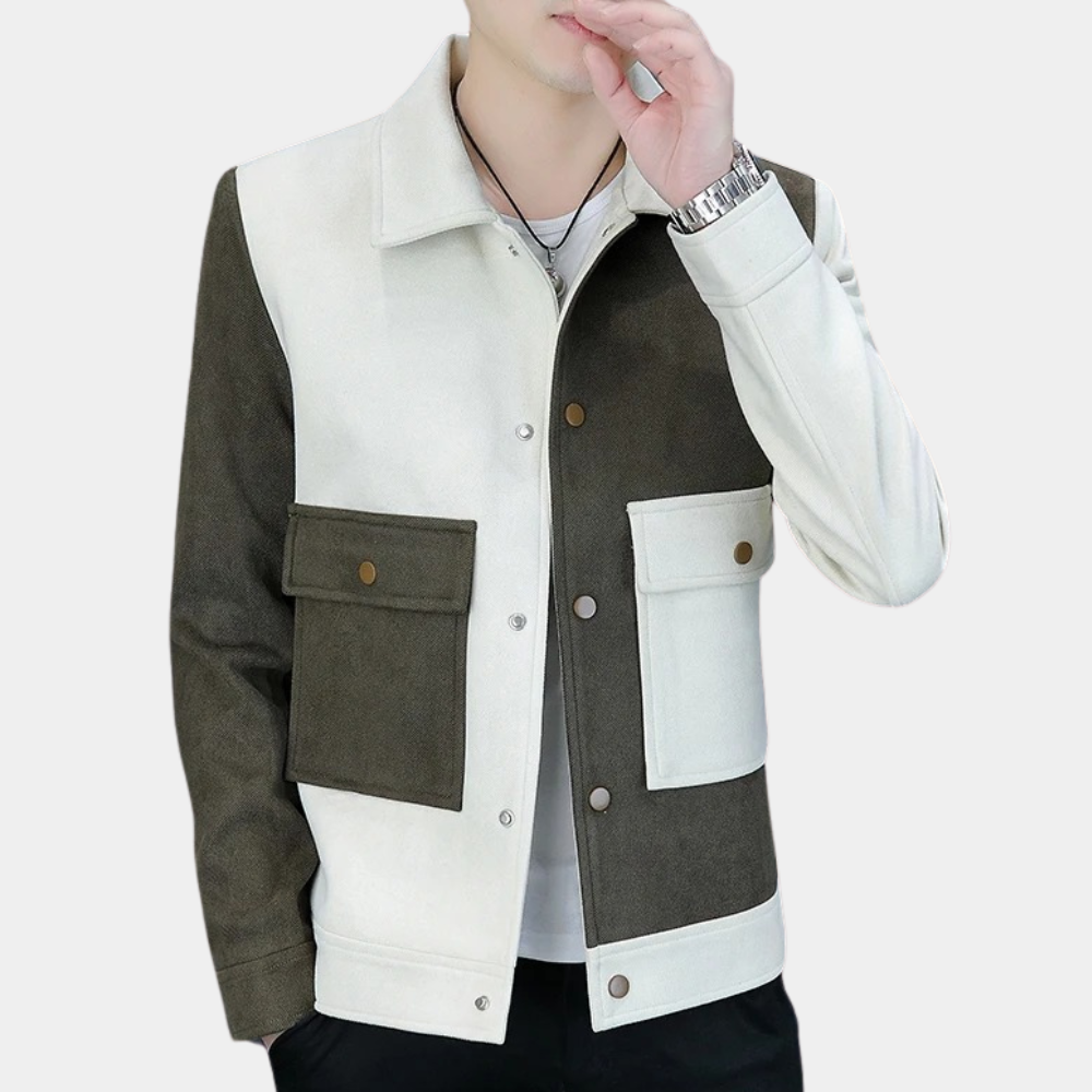 Veste Élégante à Couleurs Contrastées - vue 2