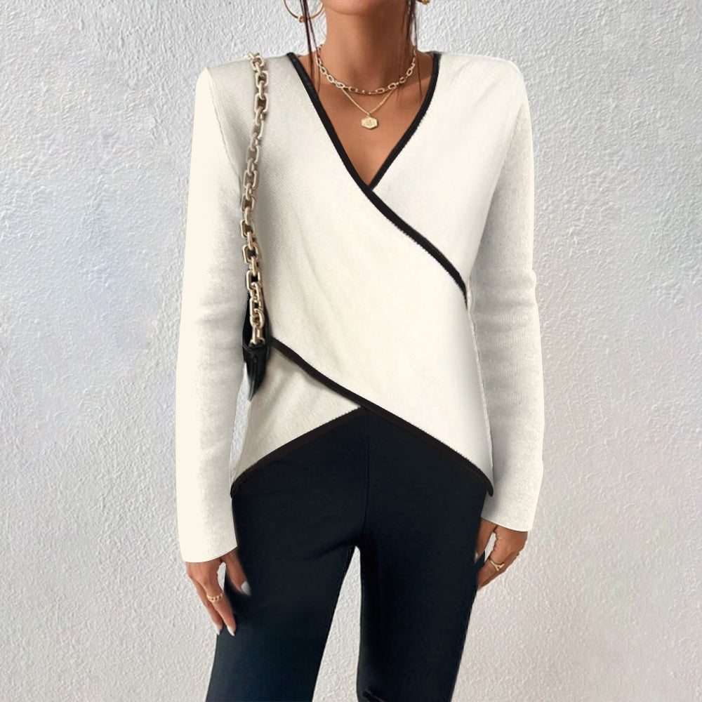 Pull Femme Col V Chaud et Élégant - PanierRoyale