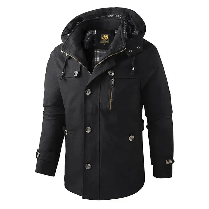 Veste à capuche sport polo homme polyester