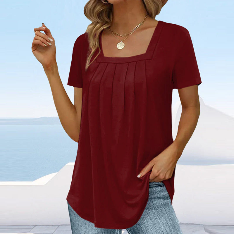 Blouse Femme Manches Courtes Été Léger
