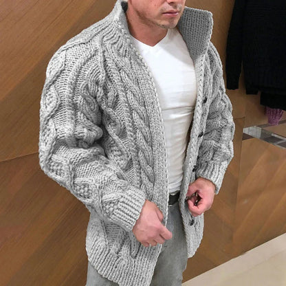 Gilet Homme En Maille Épaisse Noir Classique
