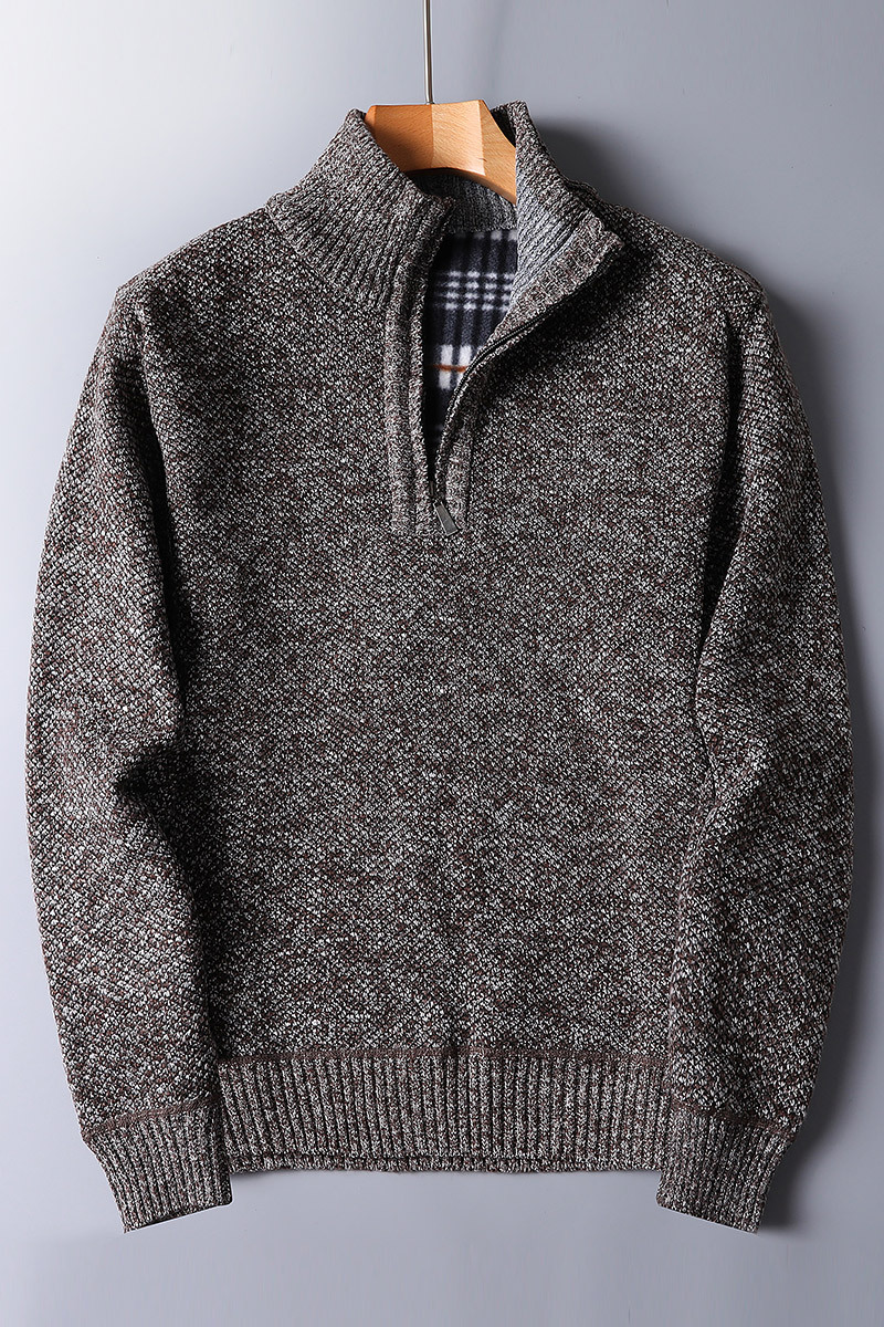Pull Homme Molletonné à Fermeture Éclair