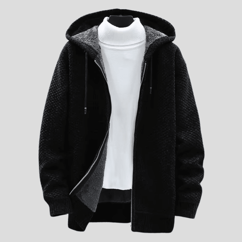 Sweat à Capuche Homme Zippé Chauffant pour Hiver