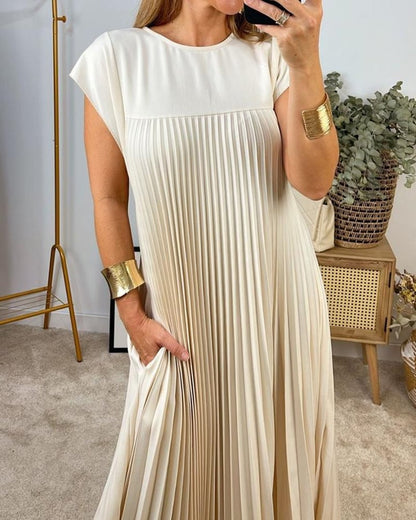 Robe longue Femme Tissu confortable Coupe fluide avec poches