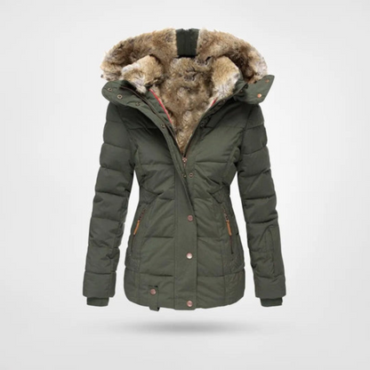 Doudoune Hiver Femmes à Capuchon et Doublure Chaude