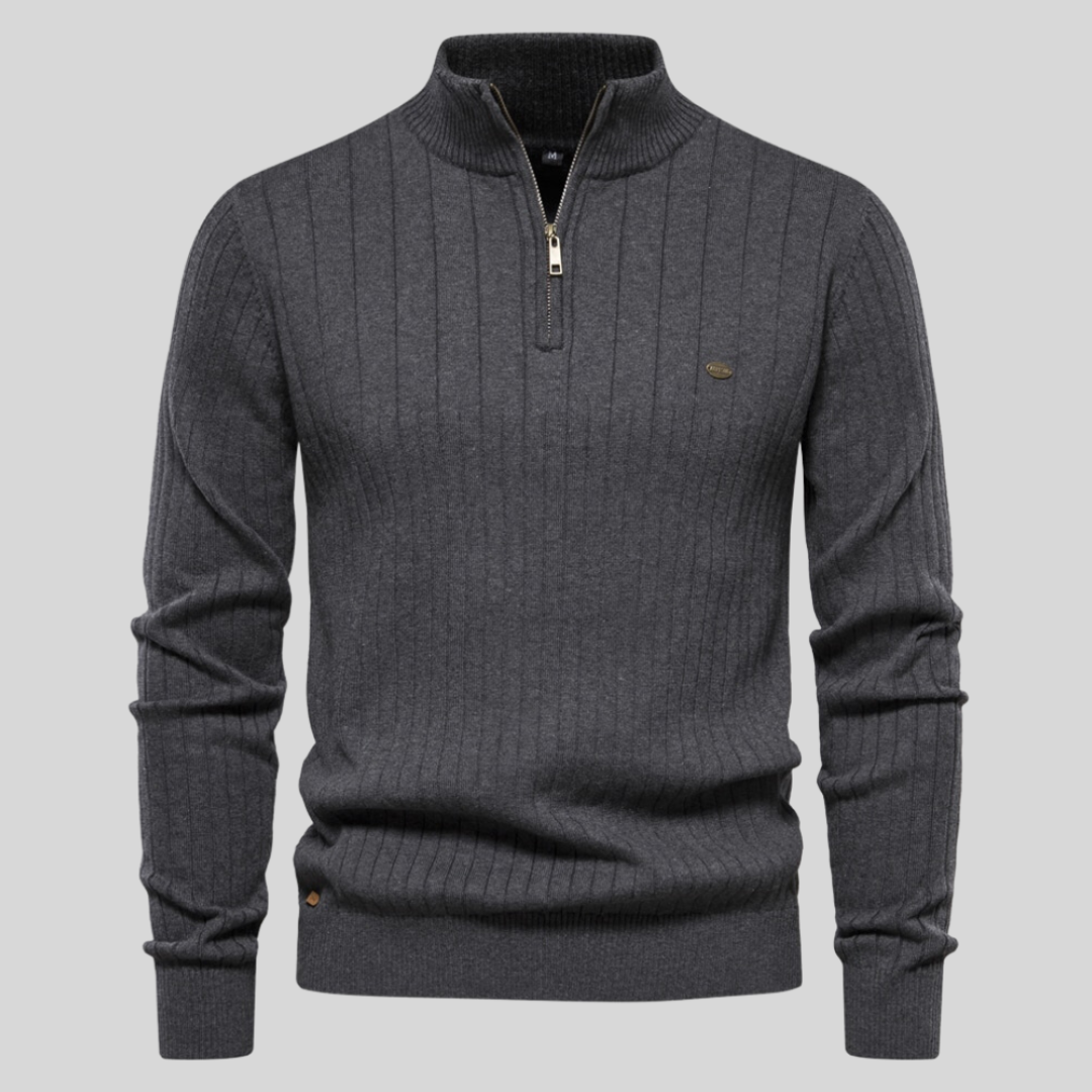 Pull à Manches Longues pour Homme avec Fermeture Éclair