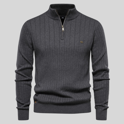 Pull à Manches Longues pour Homme avec Fermeture Éclair