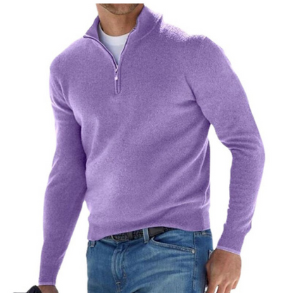 Pull Homme Hiver Chaud et Élégant Zippé