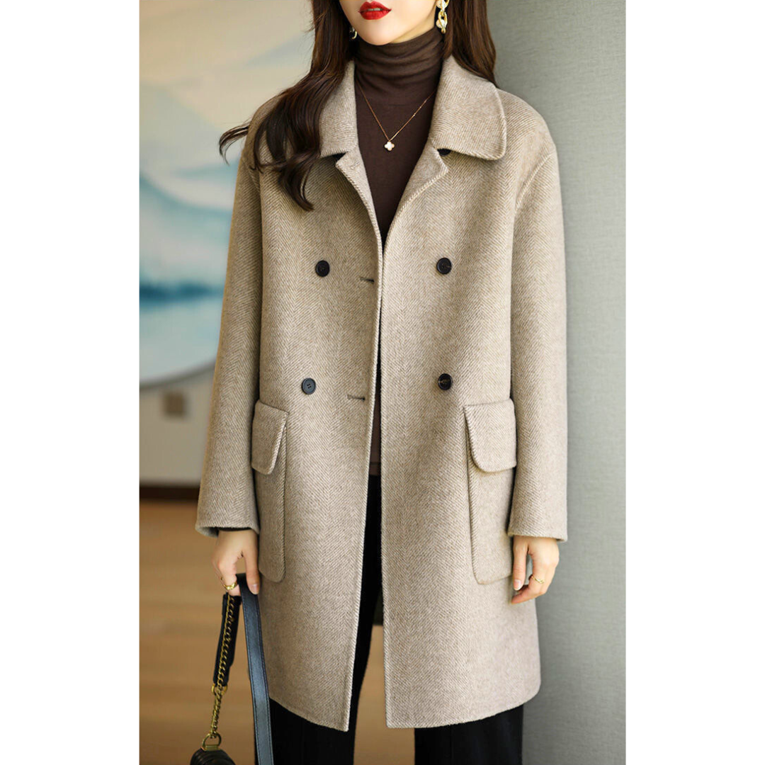 Manteau Mi-Long Coupe-Vent Cintré