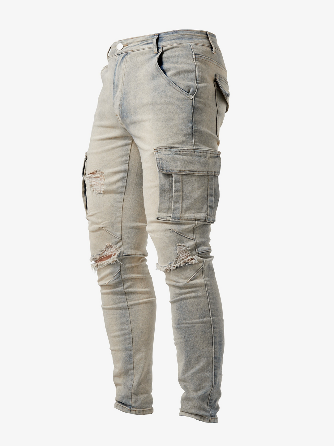 Pantalon Cargo Noir Matelassé - vue 4