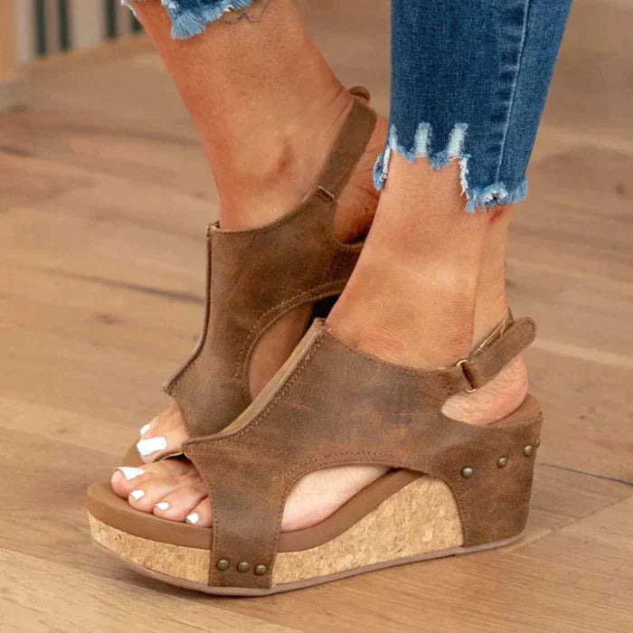 Sandales Talon Élégantes pour Femmes en Cuir Synthétique - PanierRoyale