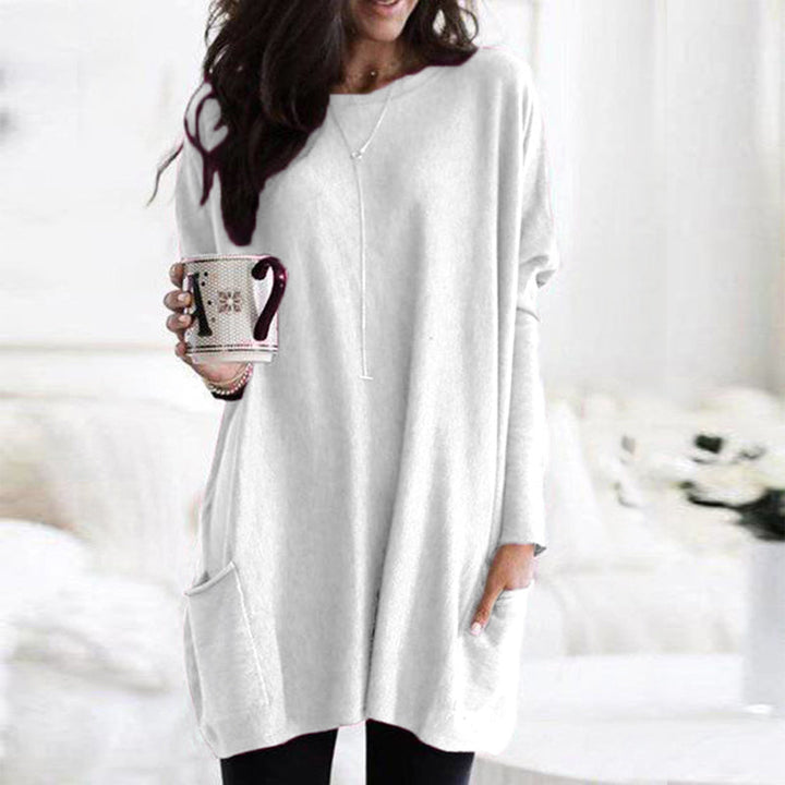 Pull Femme Grand Taille avec Poches pour Hiver