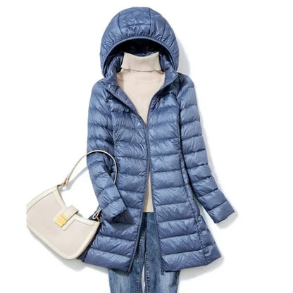 Manteau Hiver Femme Long à Capuchon Élégant