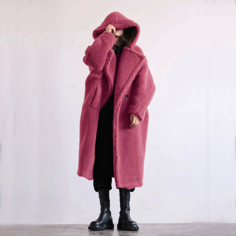 Manteau femme hivernal long et chaud