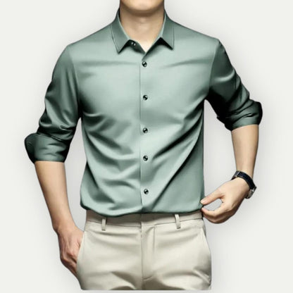 Chemise Homme Slim Fit Manches Longues Élégante