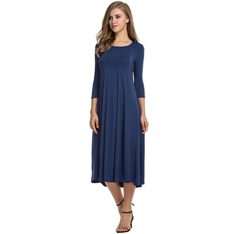 Robe Femme Chic Mi-Longue Taille Idéale