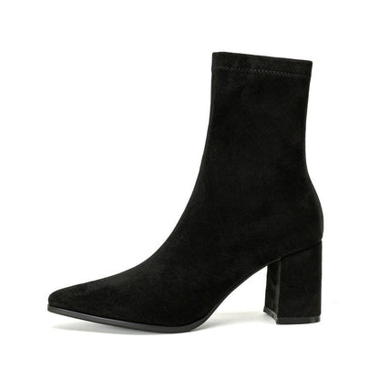 Bottes Femmes Confort Chaussures Zippées pour Ville