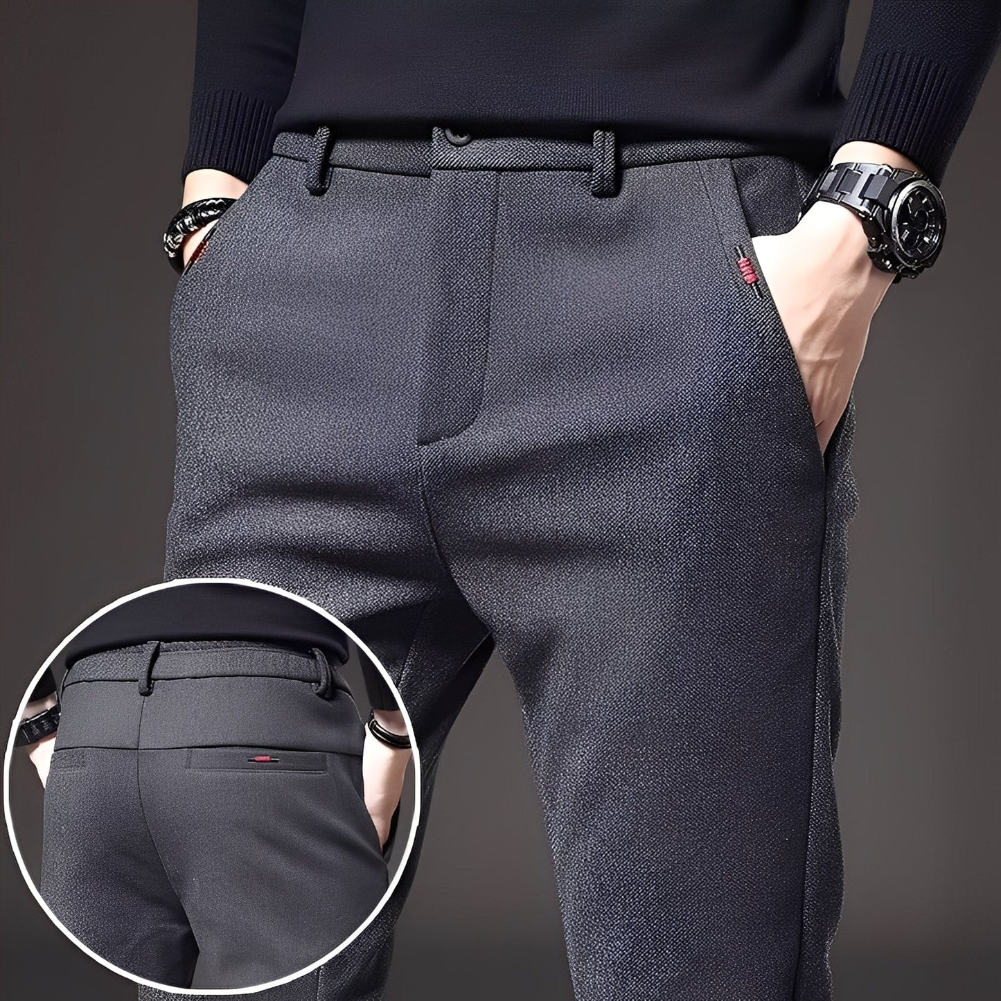 Pantalon Homme Chic et Élégant pour Travail et Soirée