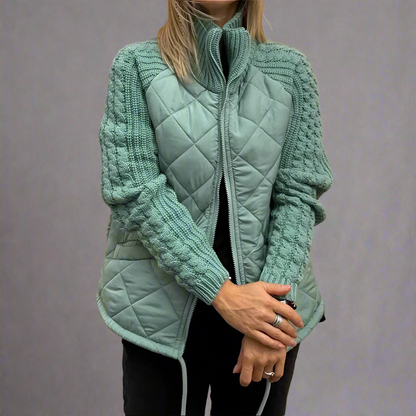 Veste femme molletonnée verte chaude et confortable - PanierRoyale