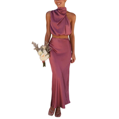 Robe Été Décolletée avec Jupe Légère et Top Plunging