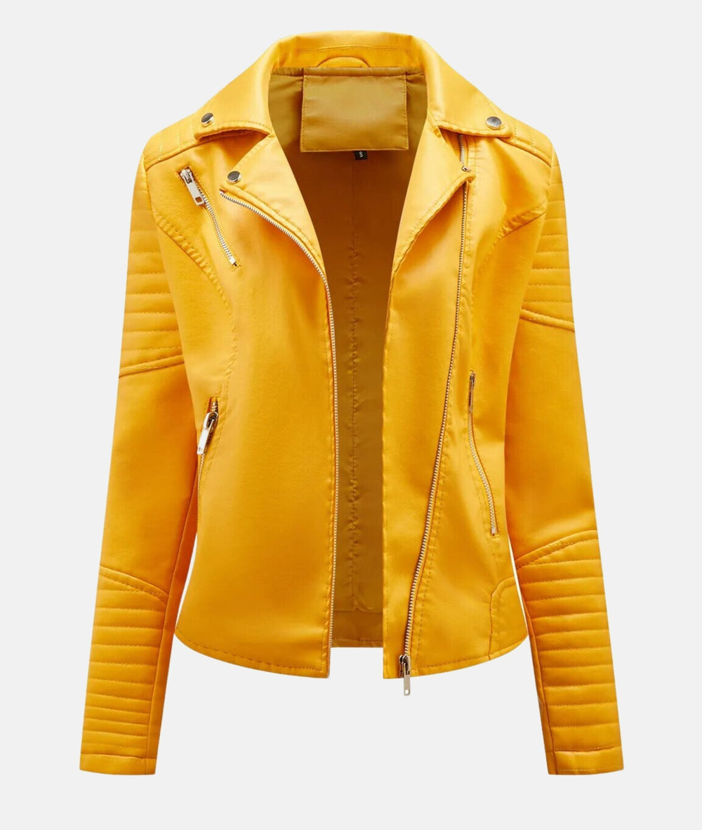Veste Cuir Élégante Taille Cintrée - vue 2