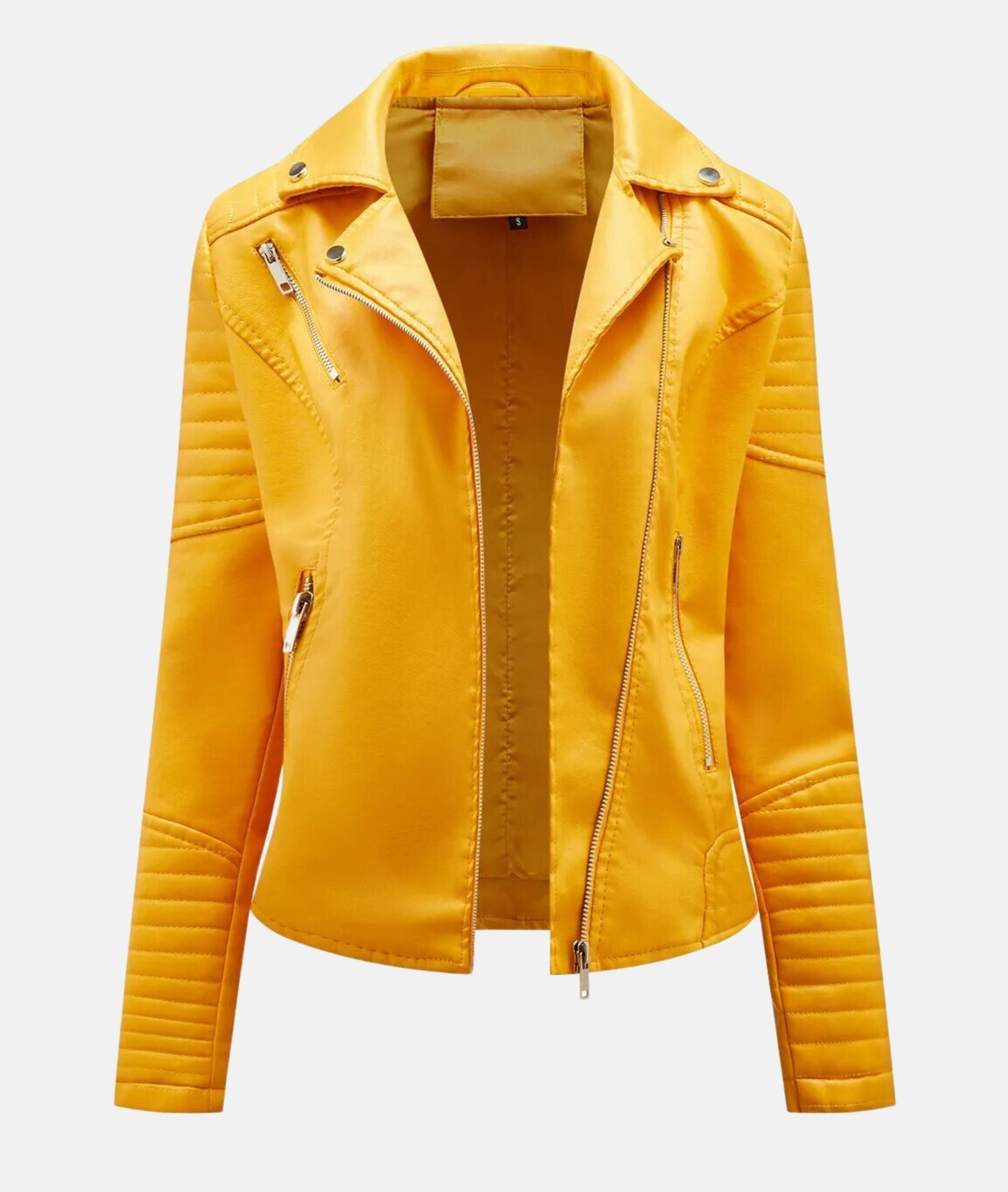Veste Cuir Femme Élégante Taille Cintrée