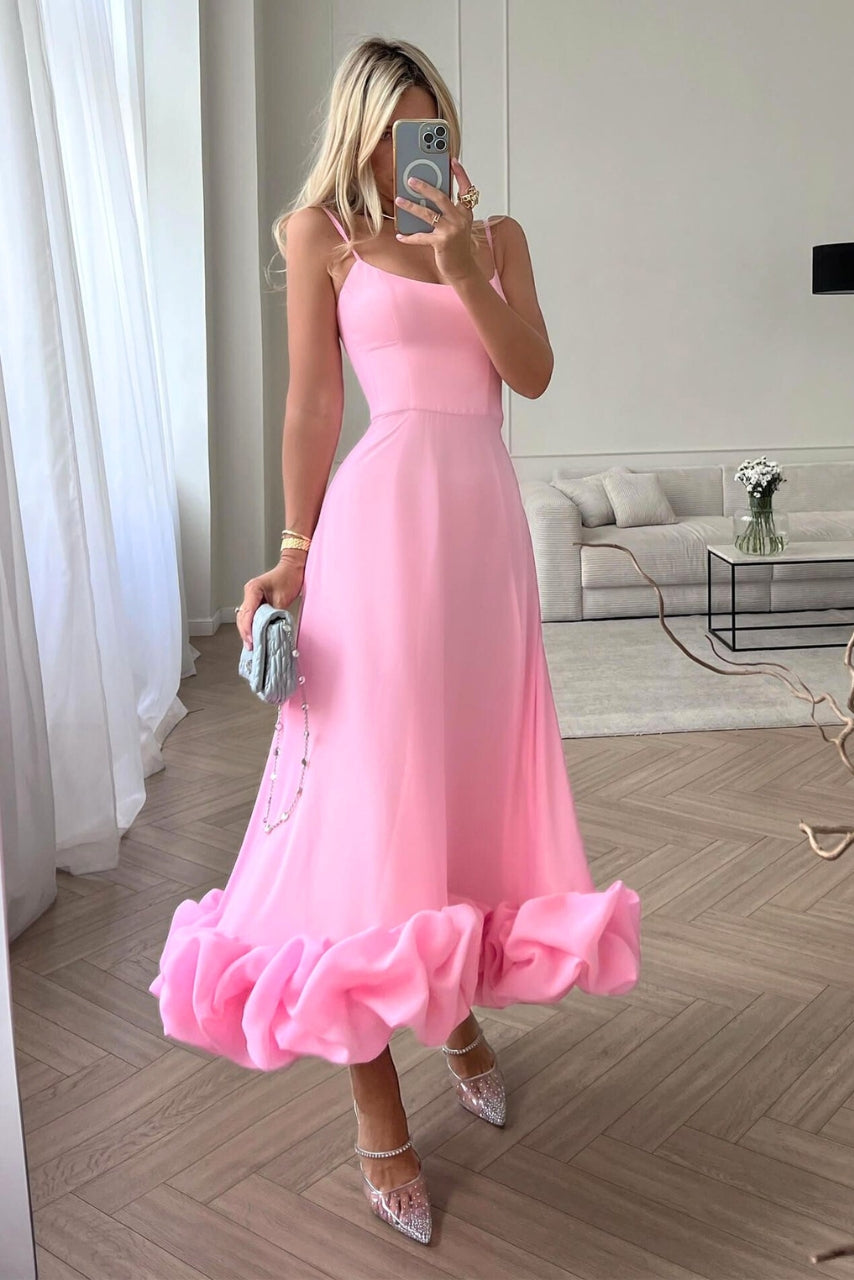 Robe de Mariage Élégante pour Femme avec Volants - BerlinGlamour