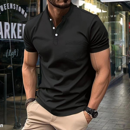 Polo Homme Classique avec Col Montant - BerlinGlamour