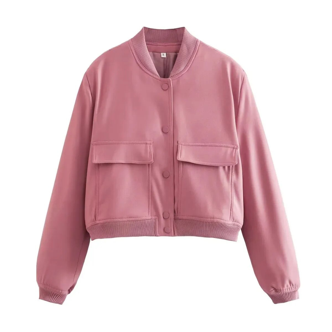 Veste Femme Courte Col Rond Élégante