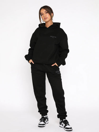 Ensemble Jogging Femme Coton Oversize Sweat à Capuche Pantalon