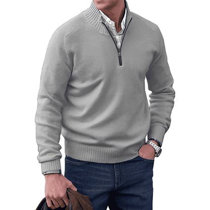 Pull Homme Hiver Doux et Chaude avec Fermeture Éclair