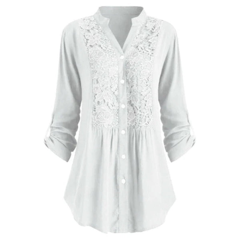 Chemisier Femme Manches Bouffantes Col Rond Élégant - PanierRoyale
