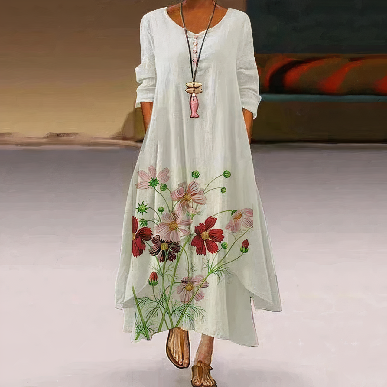 Robe Femme Coton Biologique Élégante et Douce - PanierRoyale