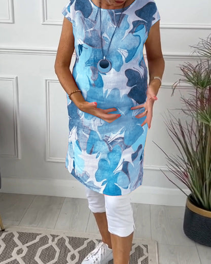Robe Femme Fluide Imprimée Coupe Décontractée Estivale