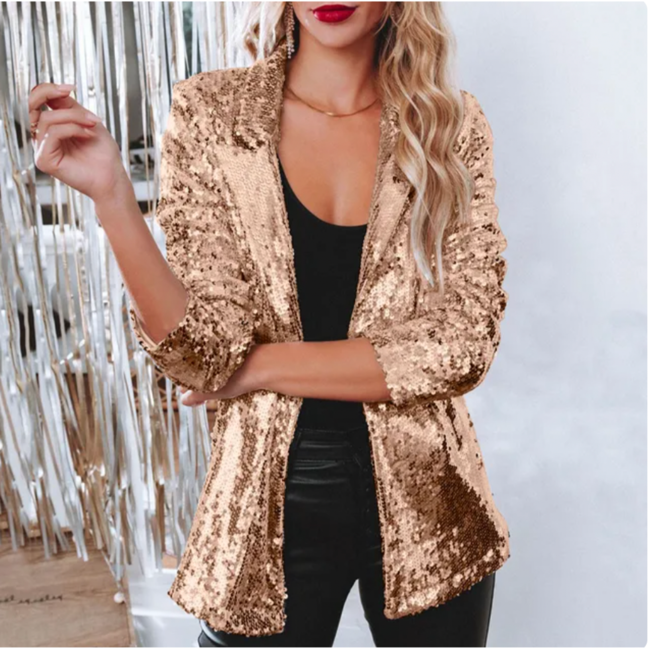 Blazer Femme Taille Longue Élégant