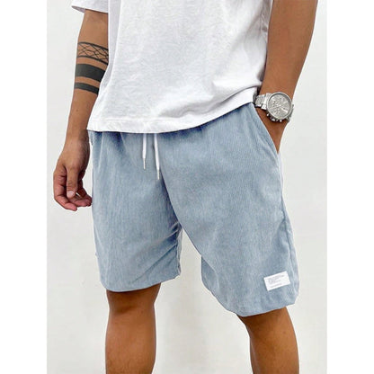 Pantalon Court Décontracté avec Poches et Ceinture Élastique