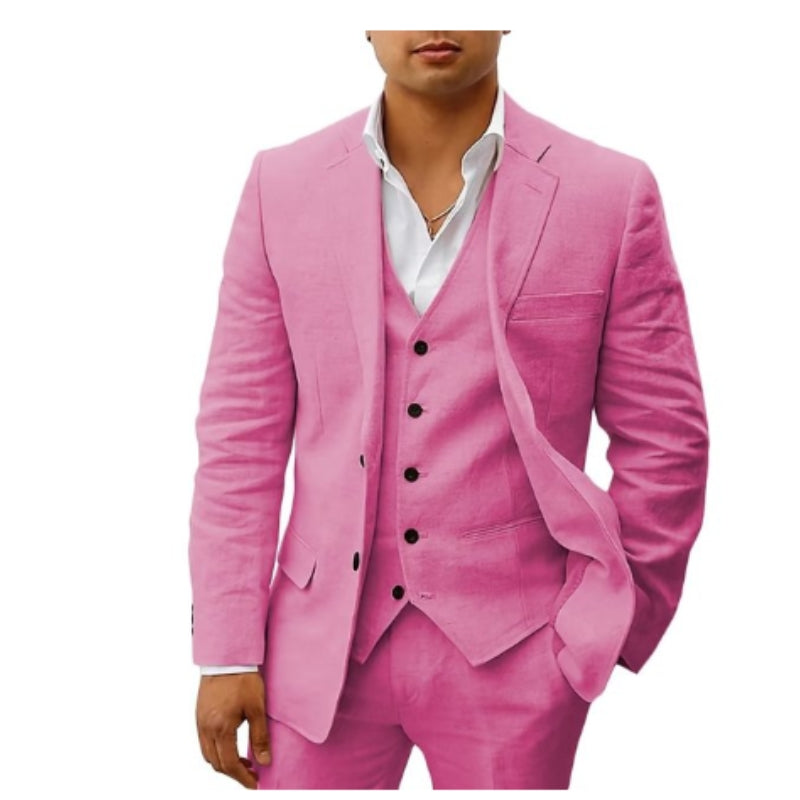 Costume Homme Classique Noir Trois Pièces