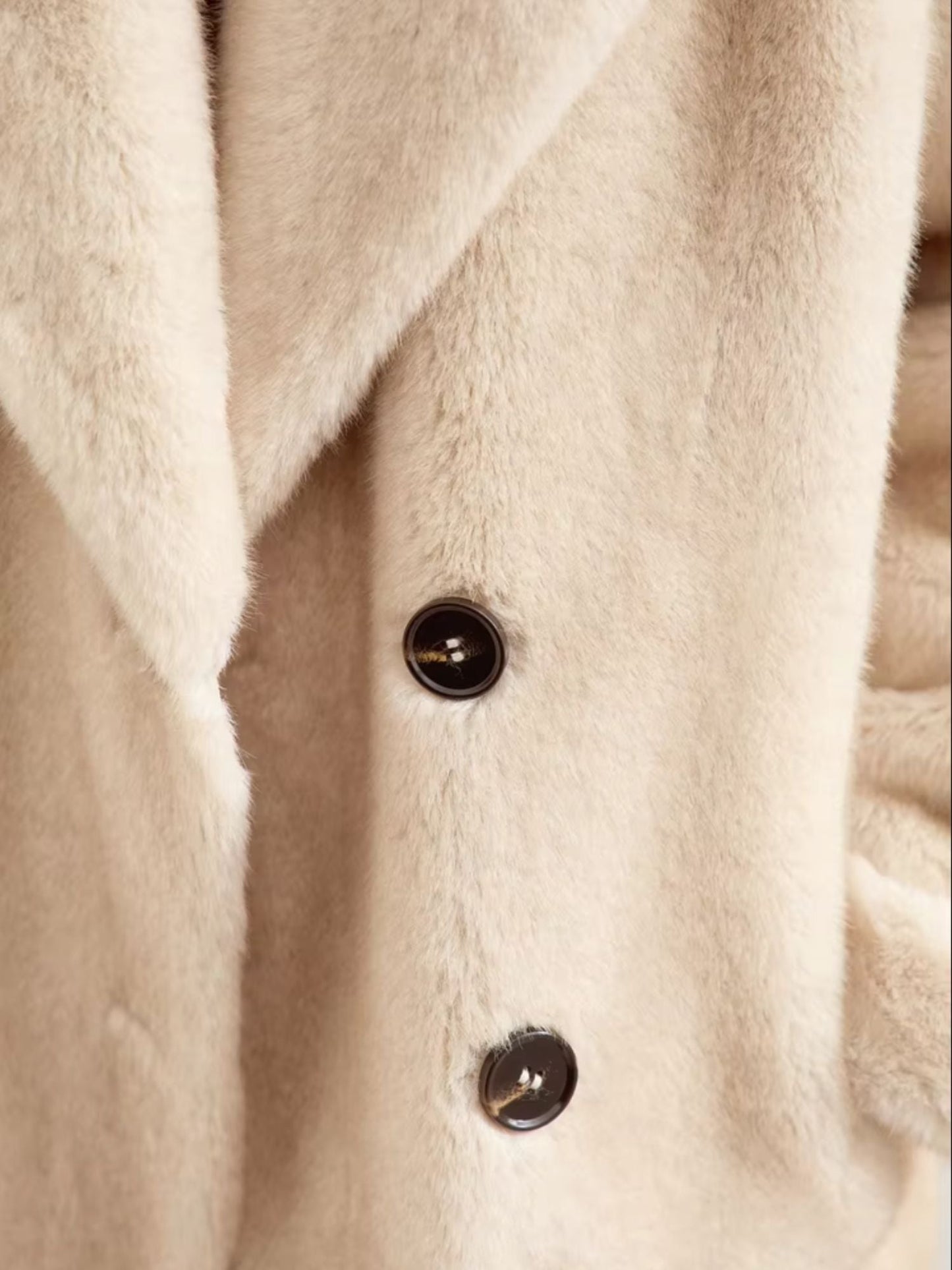 Manteau Hiver Beige en Laine Double Face