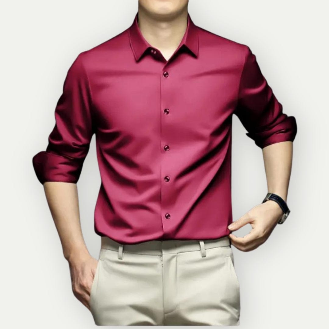 Chemise Homme Slim Fit Manches Longues Élégante
