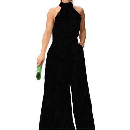 Robe Combinaison Col Rond Imprimé Fleuri Élégante
