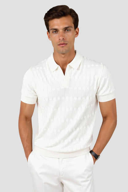 Chemise Polo Homme Blanche Classique Élégante - BerlinGlamour