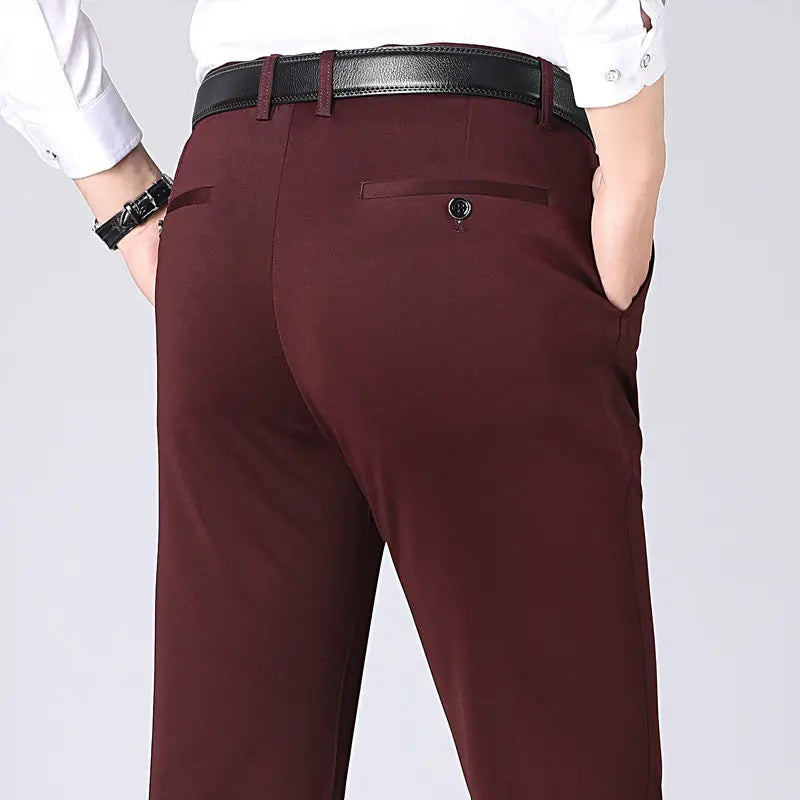 Pantalon Homme Élastique Taille Élégante